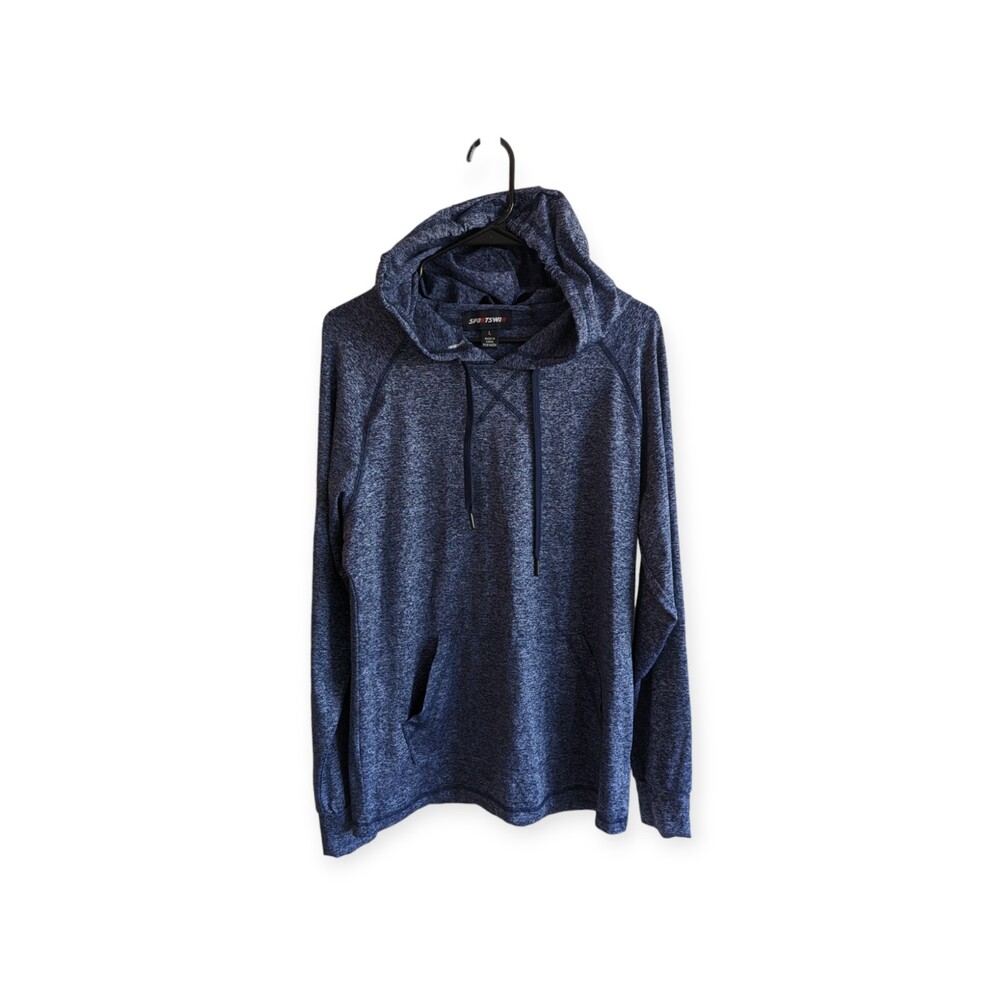 Mens SportsWear Athletic Hoodie Blue Size L